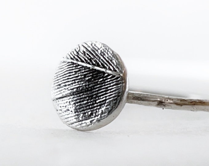 feather ring in sterling silver or bronze