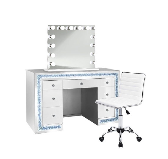 Glam Makeup Vanity Set Includes Hollywood Mirror New Zealand Glam Makeup Vanity Set Includes, Hollywood Makeup Mirror With Desk
