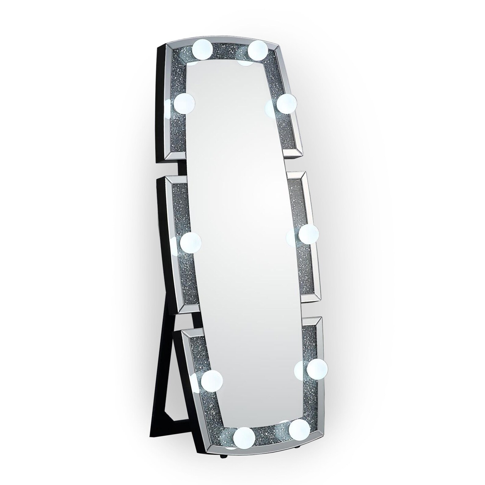 Full Height Lighted Crystal Hollywood Vanity Mirror Floor Etsy