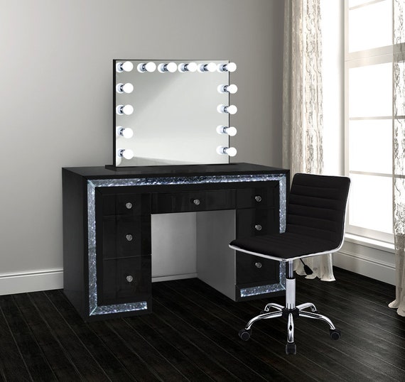 Glam Makeup Vanity Set Includes Hollywood Mirror Glam Makeup Vanity Set Includes, Glam Makeup Vanity Desk