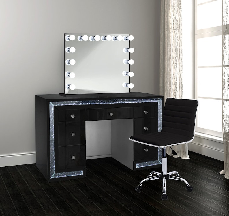 Glam Makeup Vanity Set Includes Glam Hollywood Mirror Makeup Etsy