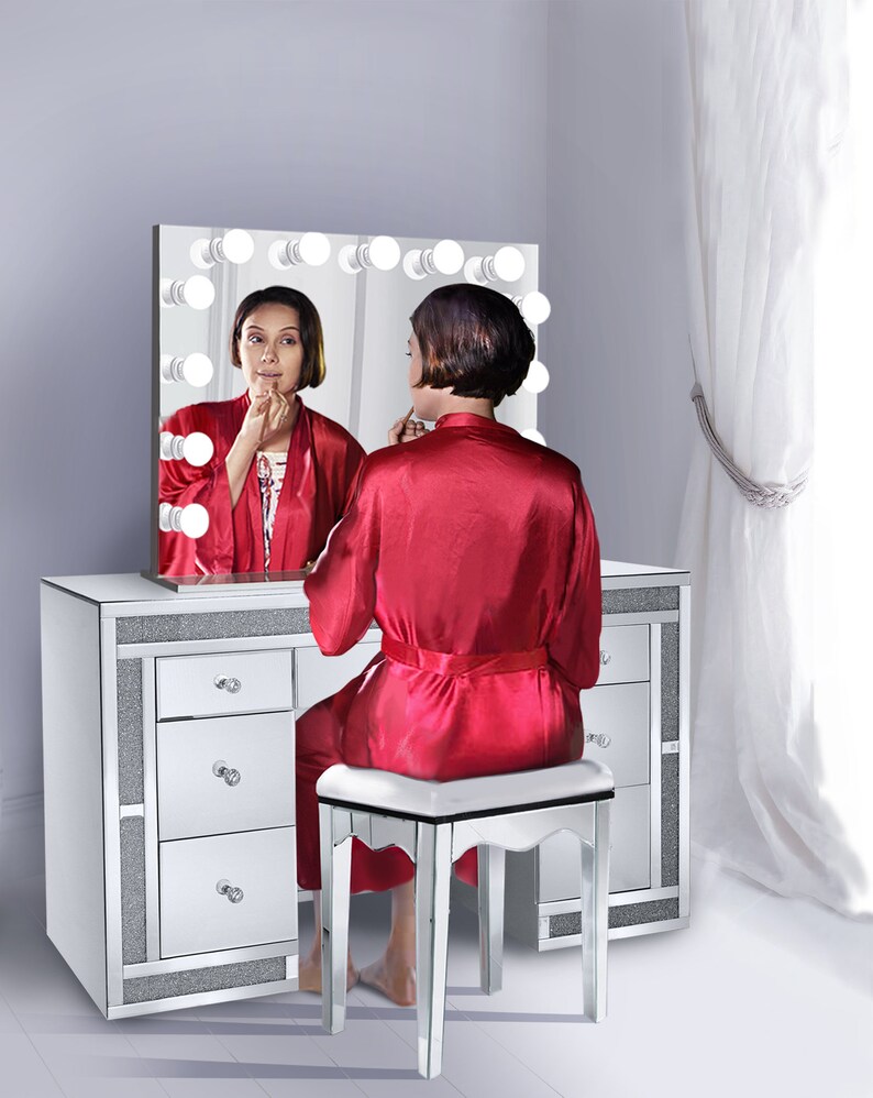 Glam Makeup Vanity Set Includes Glam Hollywood Mirror Makeup Etsy