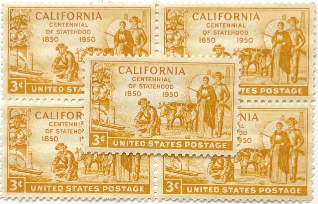 Vintage California Statehood US Postage Stamps for Wedding Invitations ...