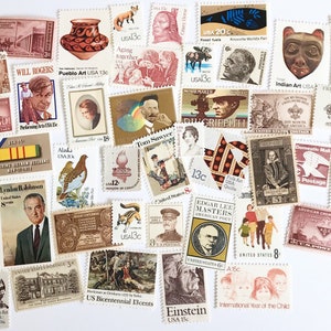 Postage Stamp Themed POSTAGE STAMPS, 15 Different Stamps, Colour Craft  Collage Art Ephemera, Vintage Used & Cancelled, off Paper -  Sweden
