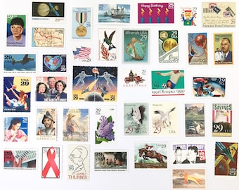 Vintage 29 Cent US Postage Stamps - Variety Pack