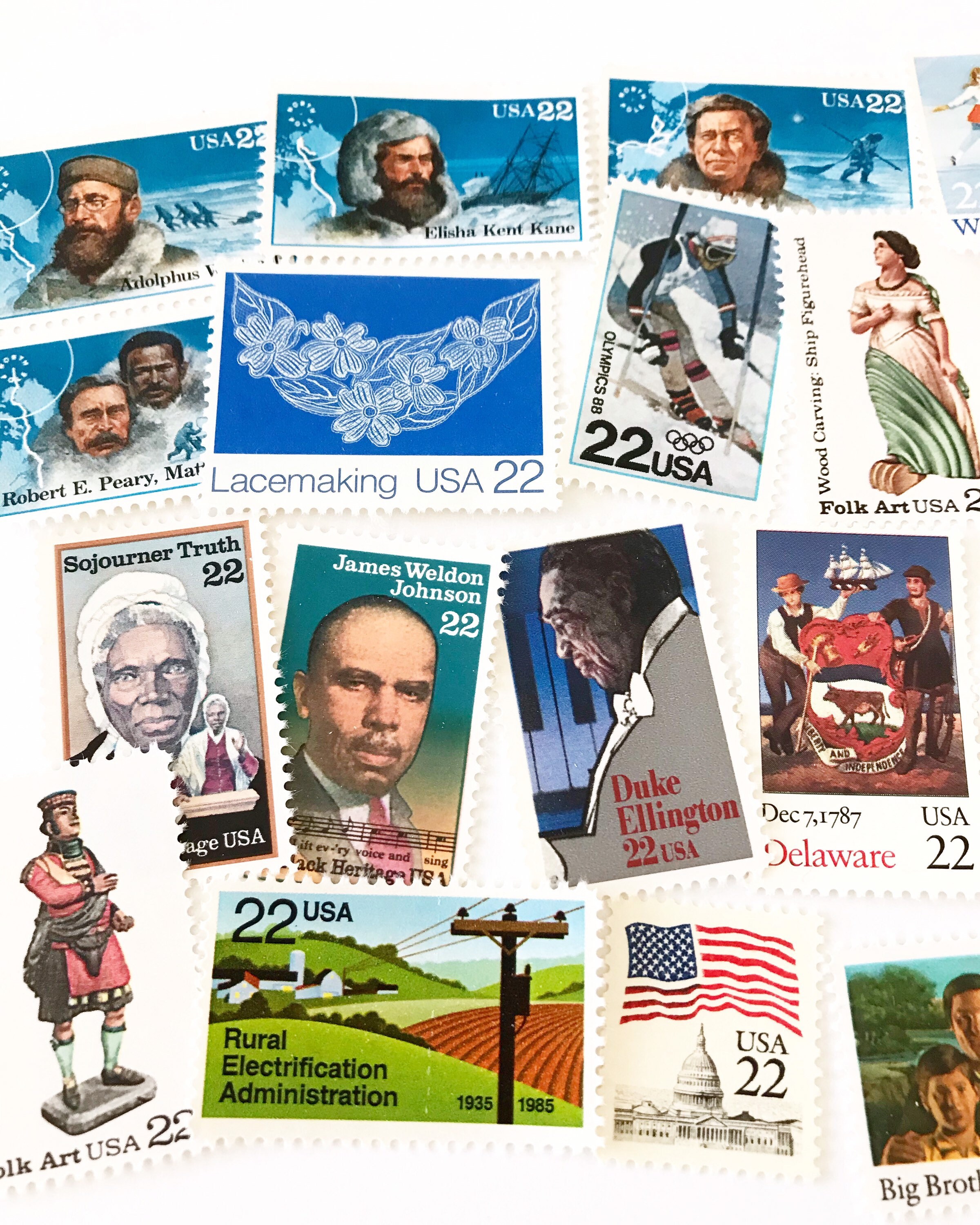 Unused Vintage 22 cent Postage Stamps Collection of 22 cents Etsy