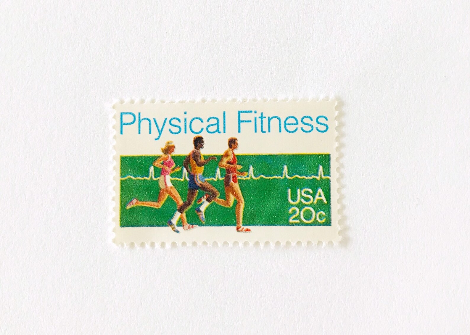 10 Unused Vintage Physical Fitness Postage Stamps / Runners Etsy