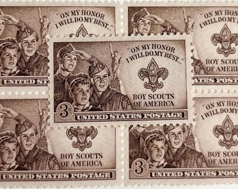 10 Vintage 1950 Boy Scouts of America Postage Stamps - Scott 995