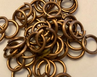 100 Copper finishing Jump Rings 8mm.