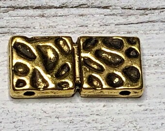 Gold Tone Spacer, Connectors, Dividers, 16x10mm  10 Pieces