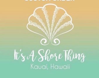 Commande personnalisée réservée pour I Hawaii Cone Shells Mix (pré-percé)