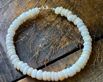 Hawaii Puka Shells Anklet 14k GF (9 inch) | Pastel Puka Shells Anklet | REAL Surf Tumbled Puka Shells #1277