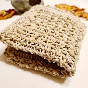 Hemp Washcloth, Washcloth, Hemp Sponge, Hemp Dishcloth, Hemp Cleaning Pads, Hemp Scrubber, Hemp, Natural, Ecofriendly, Zero Waste image 6