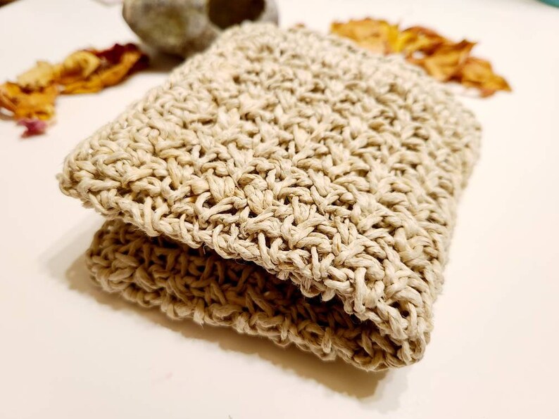 Hemp Washcloth, Washcloth, Hemp Sponge, Hemp Dishcloth, Hemp Cleaning Pads, Hemp Scrubber, Hemp, Natural, Ecofriendly, Zero Waste image 6