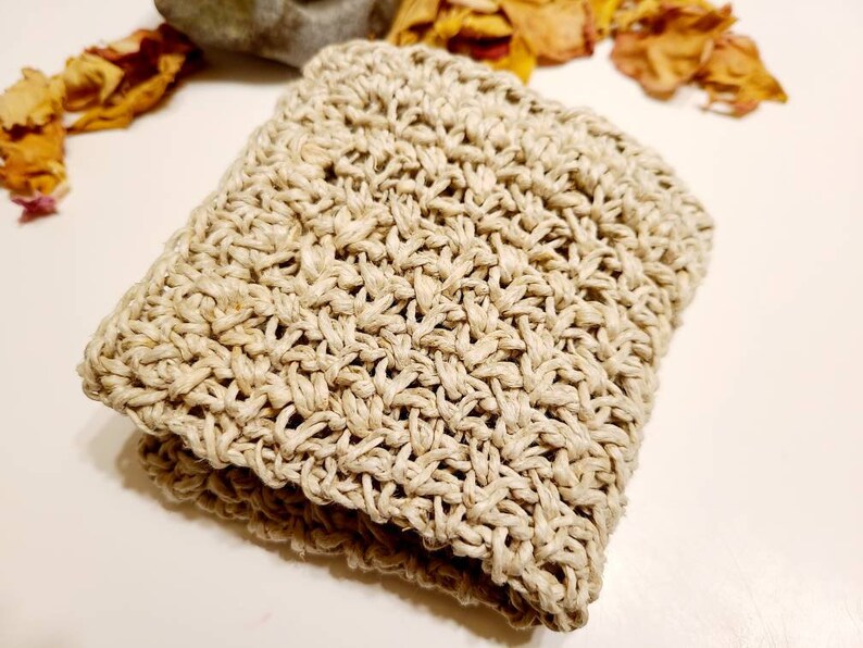 Hemp Washcloth, Washcloth, Hemp Sponge, Hemp Dishcloth, Hemp Cleaning Pads, Hemp Scrubber, Hemp, Natural, Ecofriendly, Zero Waste image 1