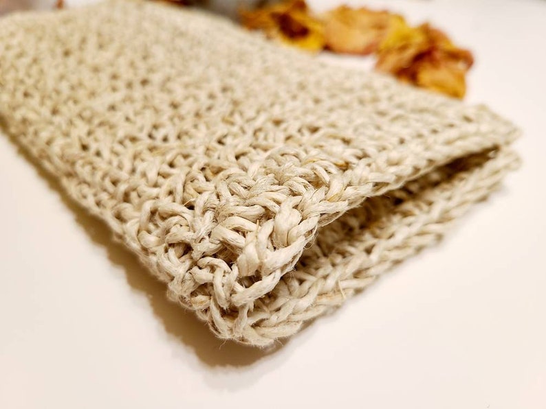 Hemp Washcloth, Washcloth, Hemp Sponge, Hemp Dishcloth, Hemp Cleaning Pads, Hemp Scrubber, Hemp, Natural, Ecofriendly, Zero Waste image 4