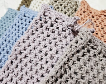 Soap Saver Bag, Hand Crochet Hemp Natural Skin Care Exfoliating Soap Pouch