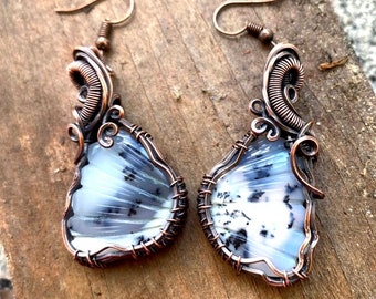 Dendrite Butterfly Earrings