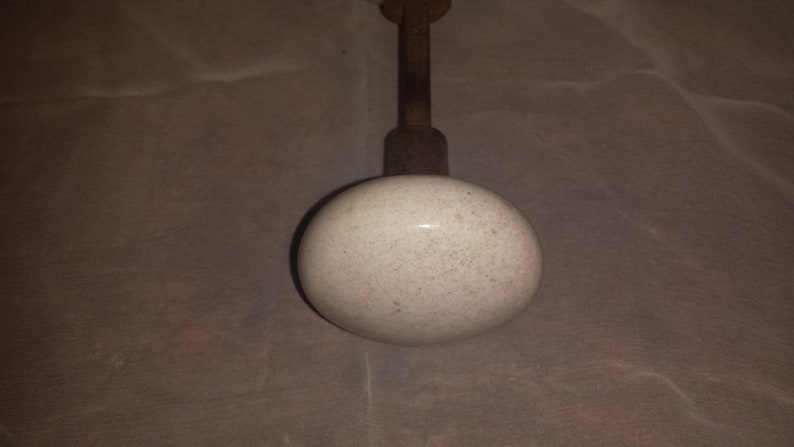 Vintage White Ceramic Door Knob Set Cottage Chic Architectural Salvage Home Improvement