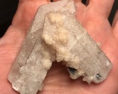 Pink Sugar Danburite Twins with Iron and Chalcopyrite Charcas SLP Mexico