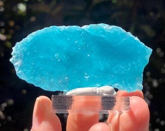 Electric Blue Hemimorphite Plate | Republic of Congo