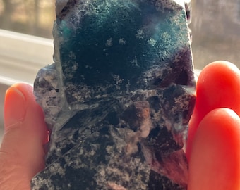 希少ファントムフローライトキューブ、グリーンオコルス産、ナミビア