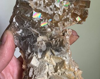 Iridescent Fluorite Cluster: Loralai District, Pakistan