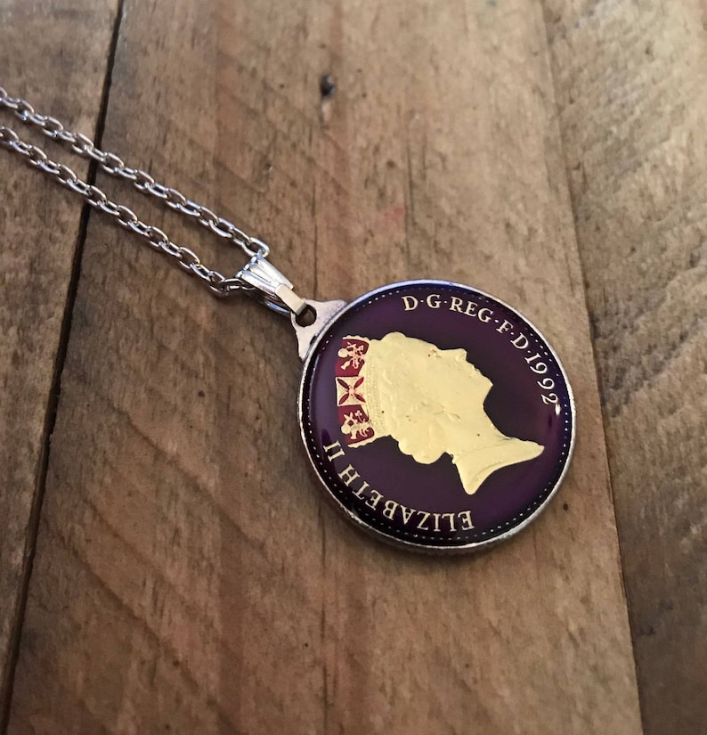 27th Birthday Gift for daughter niece 1992 Enamel Coin Necklace Wedding Gift for Bride 27th Wedding Anniversary Present for wife mom