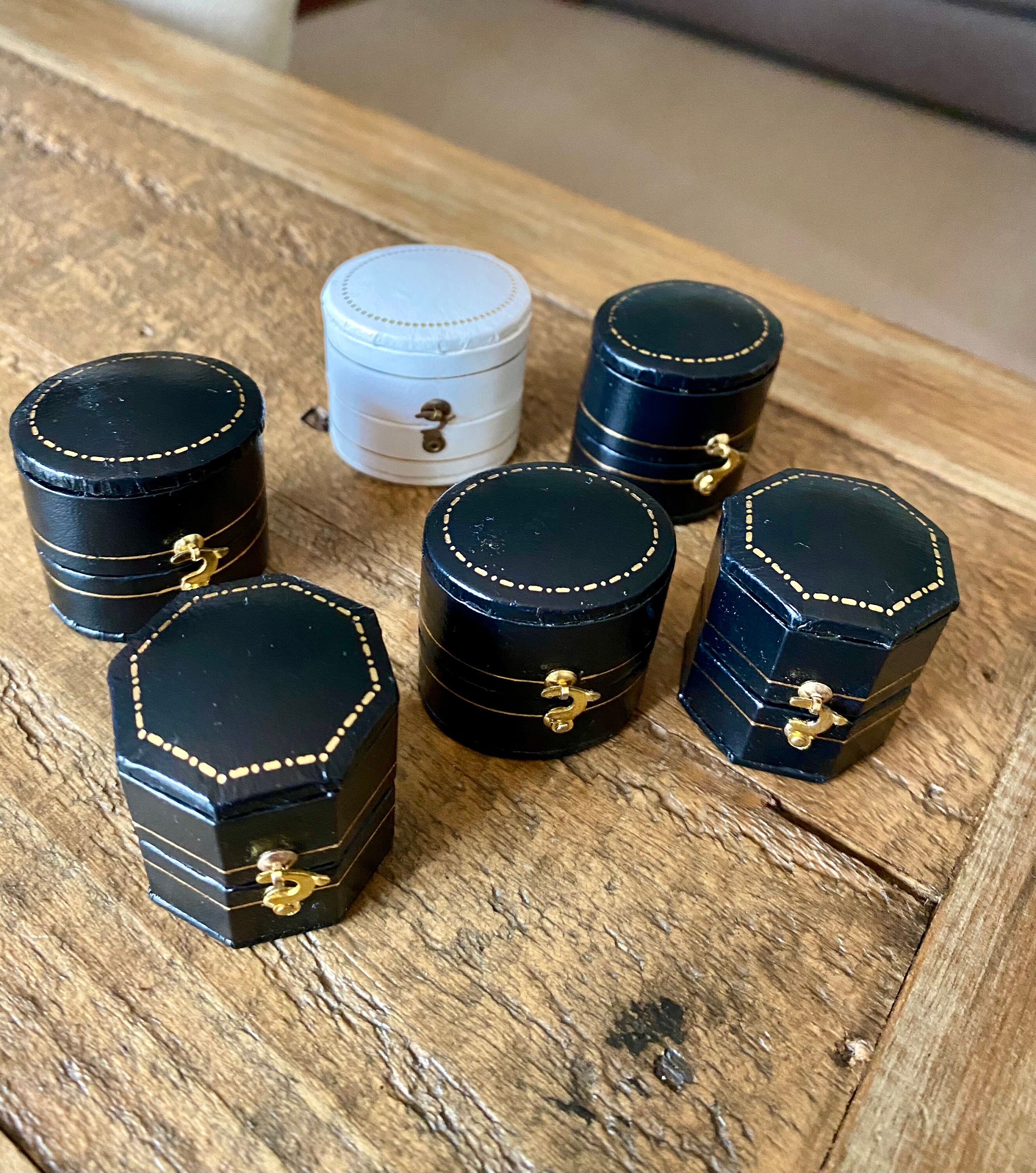 6 x Antique style Ring Boxes. Antique Style Jewelry Boxes. Etsy