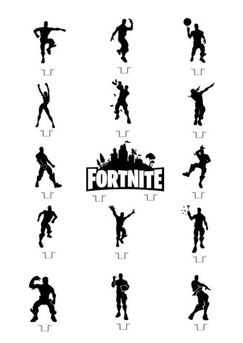 Fortnite Emote Stand Up Cake Cupcake Toppers Edible Print Etsy - image 0