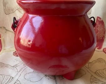 Caldero de cerámica roja