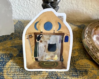 Pegatina de la casa de la bruja