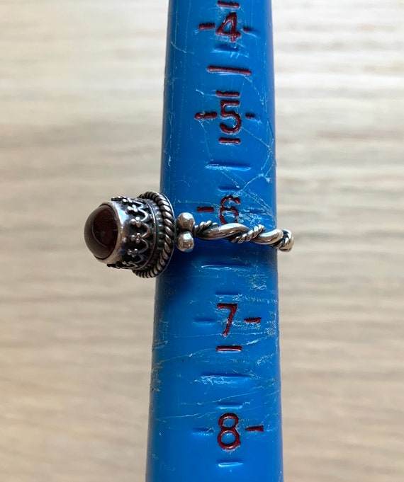 Garnet and Sterling Ring - image 6