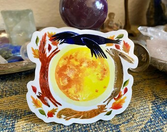 Pegatina de luna de otoño