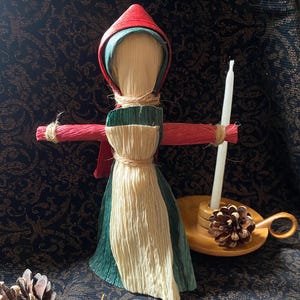Yule Corn Husk Doll, Harvest Doll, Altar Doll/Poppet/Corn Husk Doll, Christmas