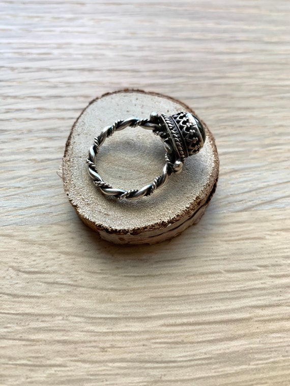 Garnet and Sterling Ring - image 4