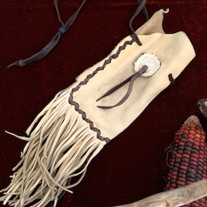 Vintage Suede Medicine Bag