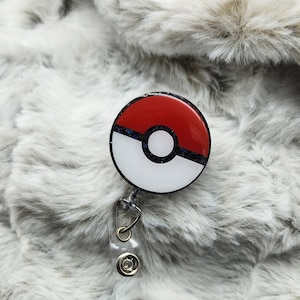 Pokeball inspired badge reel