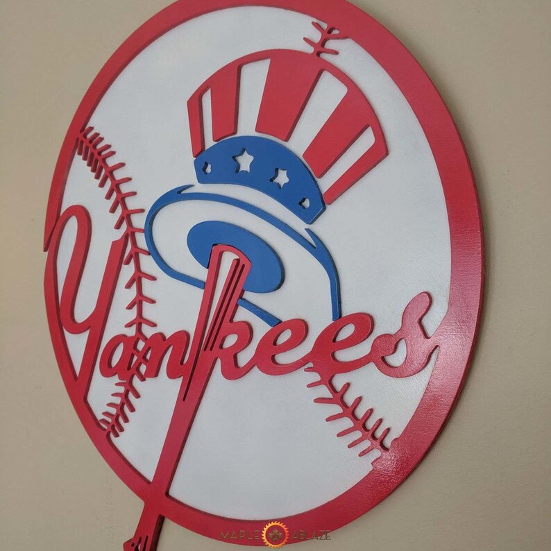 3D New York Yankees Wooden Sign Etsy