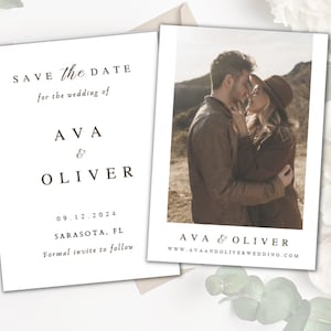 Save the Date, Minimalist Save the Date, Photo Save the Date Template, Printable Save the Date, Modern Save the Date, Simple Wedding