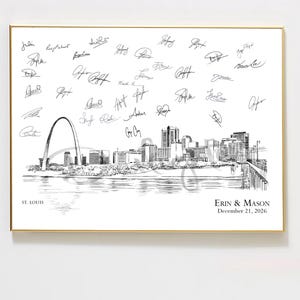 Wedding Guestbook St Louis Custom Guest Book Wedding Sign-In Alternative Guest Book Ideas Unique Retirement Gift