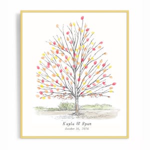 Sugar Maple Fingerprint Tree Guest Book: Boho Wedding Alternative