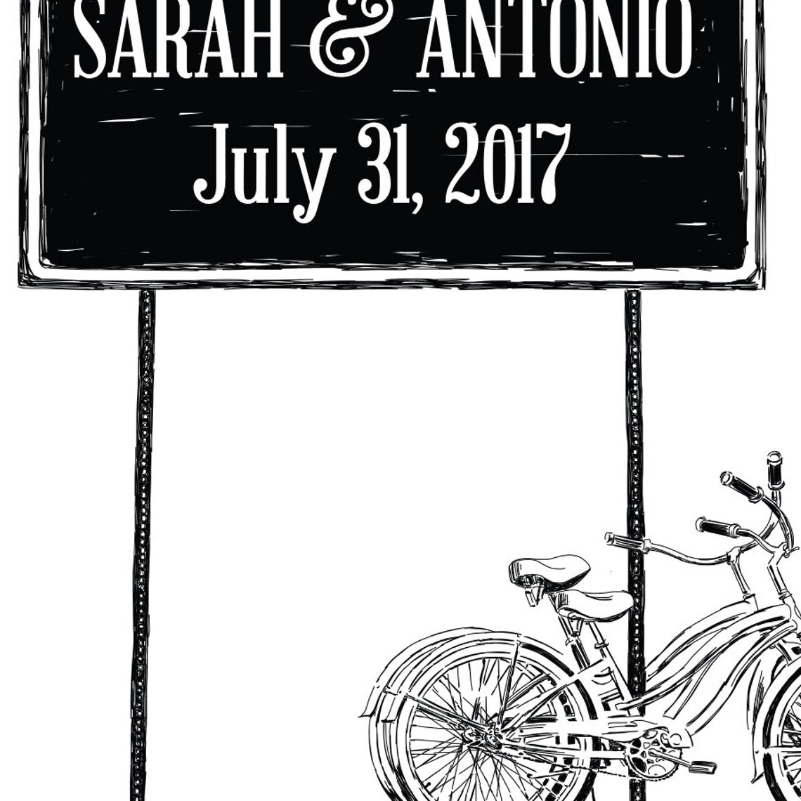 Bikes and Sign Guest Book Print Bicycles Guest Book Bridal - Etsy
