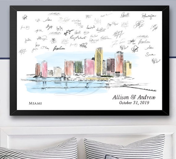 Washington DC Skyline Bridal Shower Capital Wedding Washington D.C Wedding Alternative Guest Book Party Supplies Wedding Guestbook