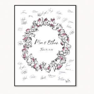 Hawaiian Lei Guest Book Beach Theme Wedding Alternative Guestbook Tropical Wedding Sign-In