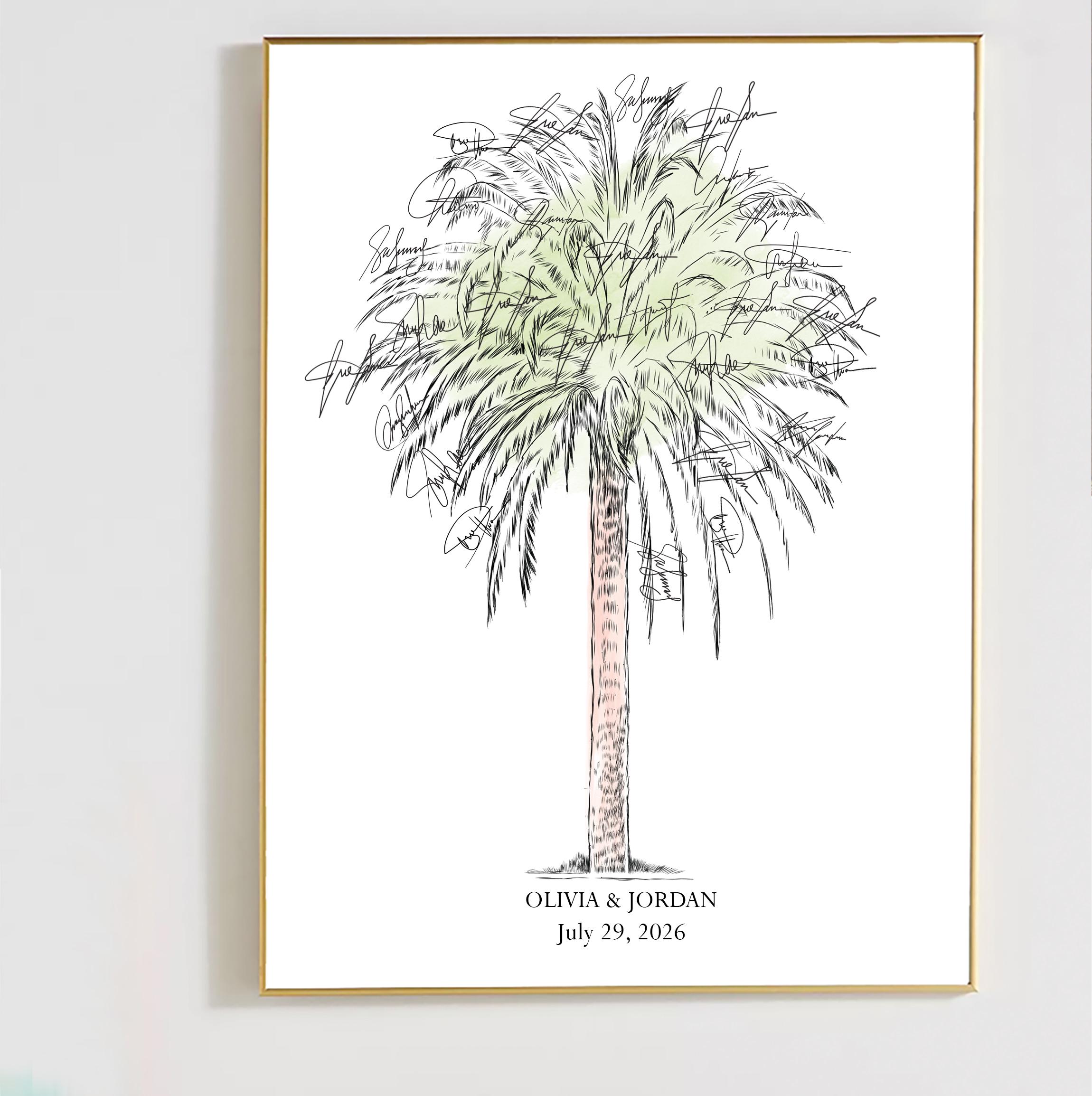 Hand-Drawn Palm Signature Print