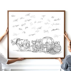Unique Guestbook Cinderella Carriage, Fairytale Wedding Guest Book, Fairytale Wedding, Guestbook ideas, Wedding Sign-in, Quinceanera