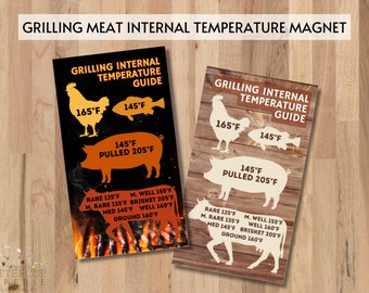 Handy Grill Master's Tool – Meat Temperature Magnet for BBQ Perfection, Ideal Gift for Men and Dads