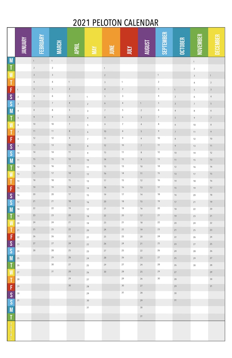 Simple Peloton Workout Calendar for Beginner