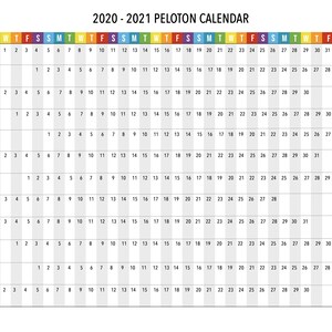 2021 Running Calendar Workout Calendar Printable Running Etsy